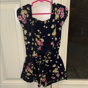 GAP Kids Navy Blue Floral Romper
